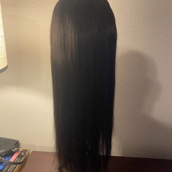 5x5 HD Transparent Lace Closure Wigs Human Hair straight - Picture 13 of 14